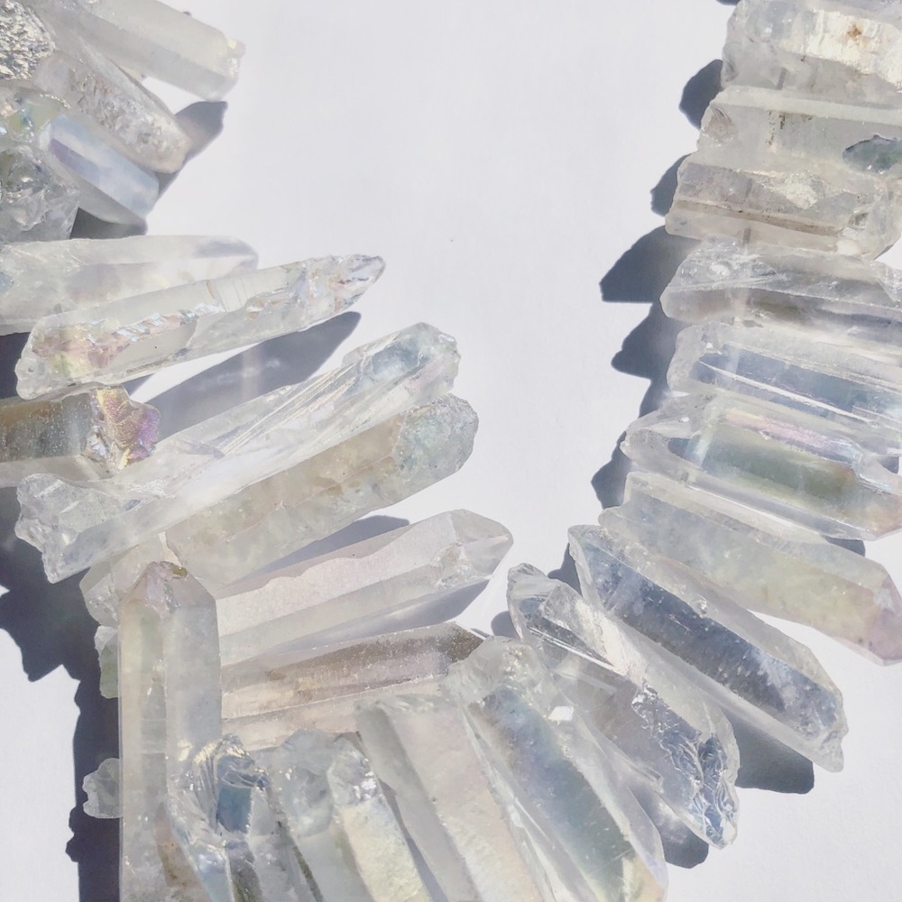 Lemurian Clear Quartz Crystal Pendant Necklace - Picture 3 of 4